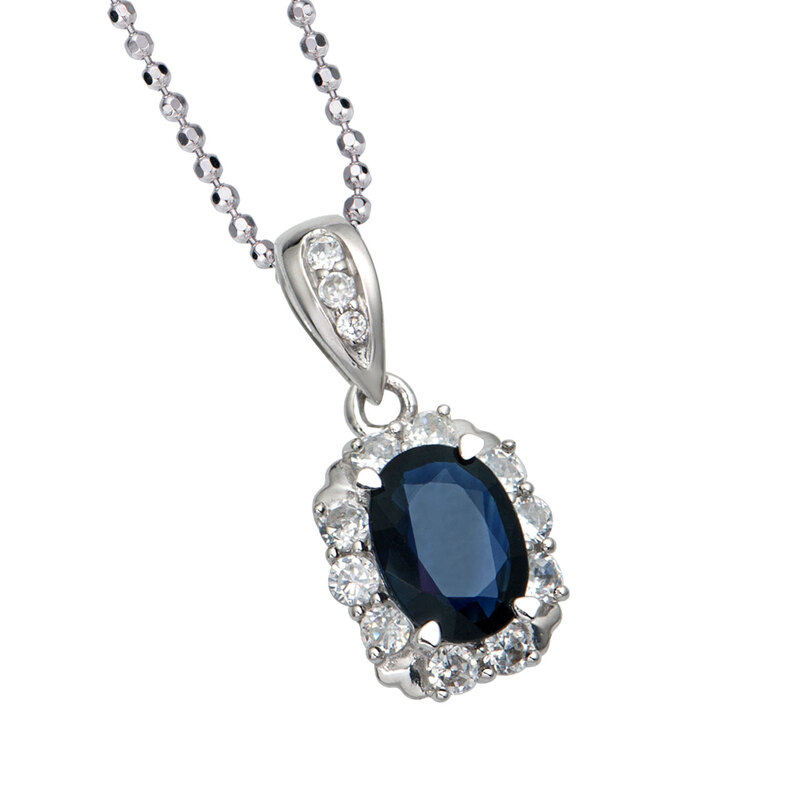 Trang sức mặt dây chuyền làm đá sapphire tinh tế 