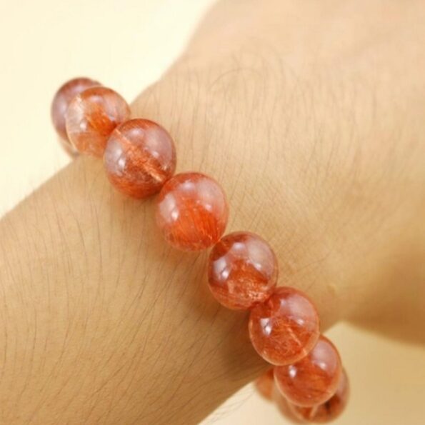 Vòng Thạch anh tóc đỏ 12mm chuẩn 6A