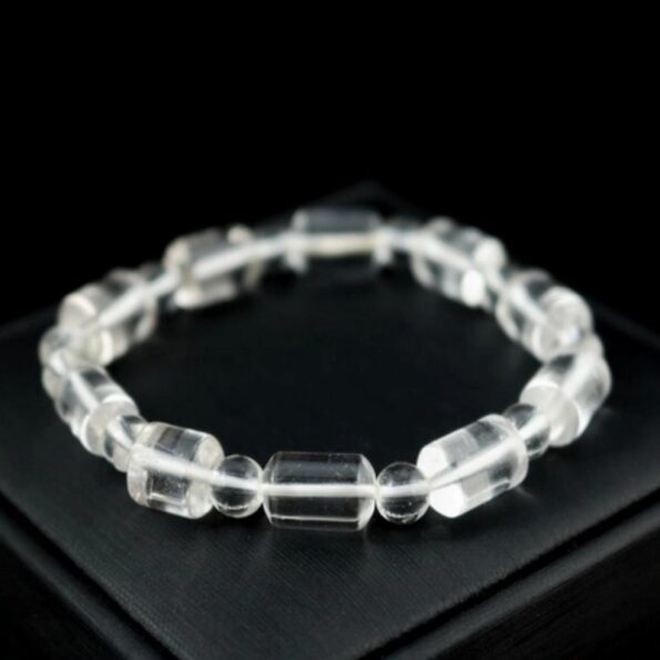 Thạch anh trắng hạt tròn trụ 8*11mm