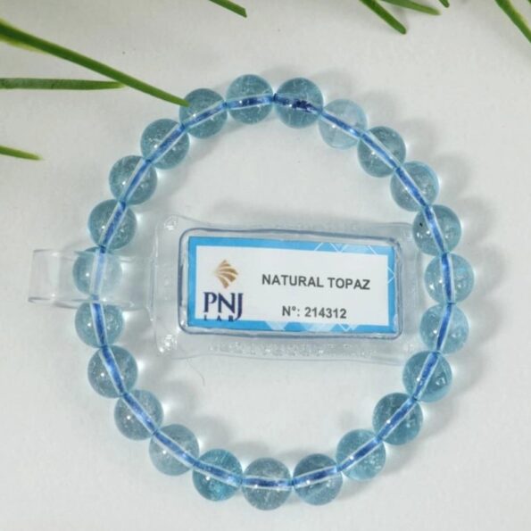 Topaz xanh 8mm 7A cao cấp