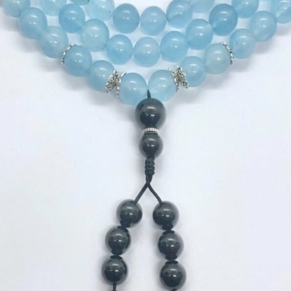 Tràng 108 hạt Aquamarine 8mm chuẩn 7A 2