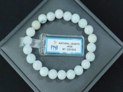 Vòng cẩm thạch trắng lí 8mm
