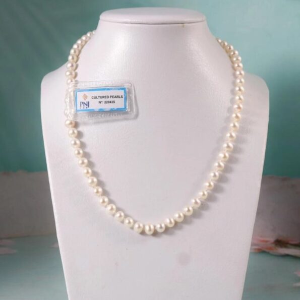 Vòng cổ Ngọc trai trắng 6mm