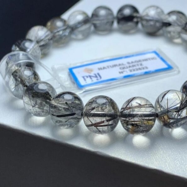 Vòng Thạch anh tóc đen 11mm chuẩn 5A