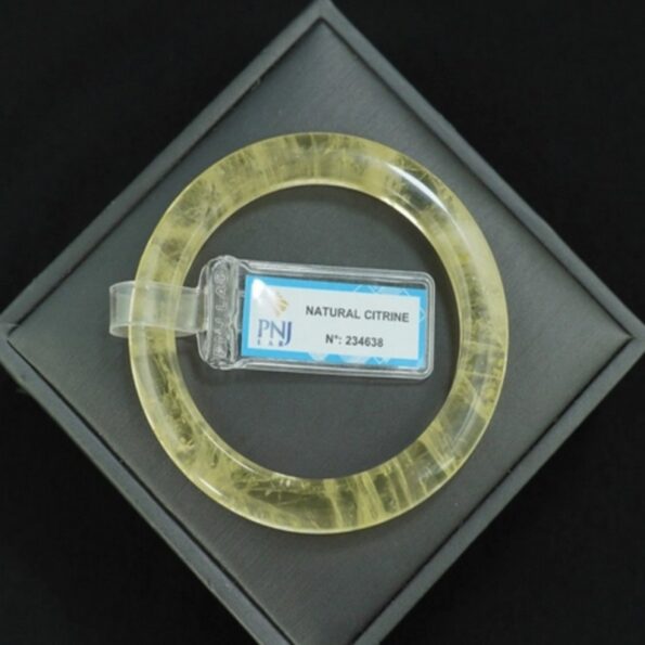 Vòng kiềng thạch anh vàng tròn ni 52mm 4A