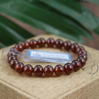 Vòng Ngọc Hồng Lựu 8mm cao cấp chuẩn 6A