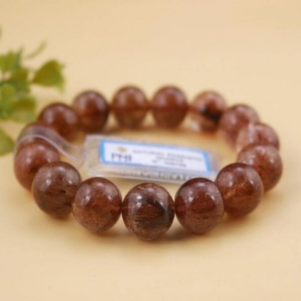 Vòng Thạch anh tóc đỏ 14mm chuẩn 4A
