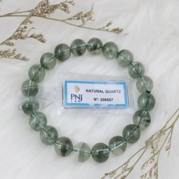 Vòng Thạch anh ưu linh xanh 9mm chuẩn 4A